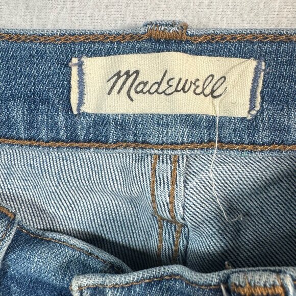 Madewell Jeans Womens 26 Blue Slinny Crop Mid Rise Dark Wash Button Fly - Picture 3 of 14
